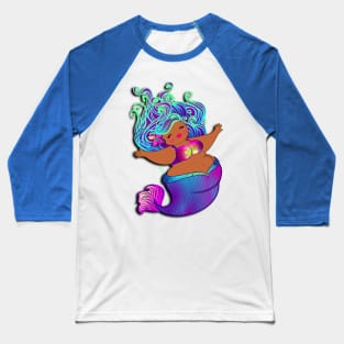 Purple Chubby Mermaid Baseball T-Shirt